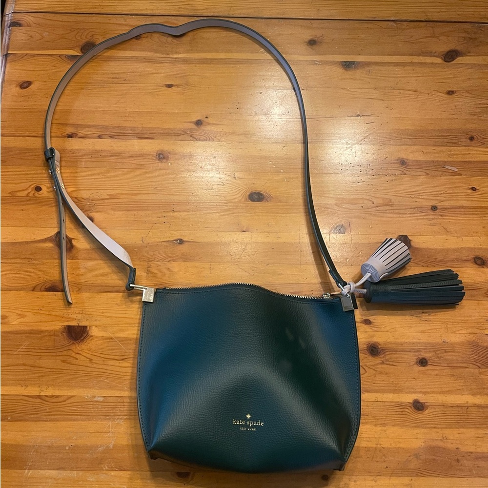 Kate Spade Foster Court Pepper Soft Leather Tassel Crossbody